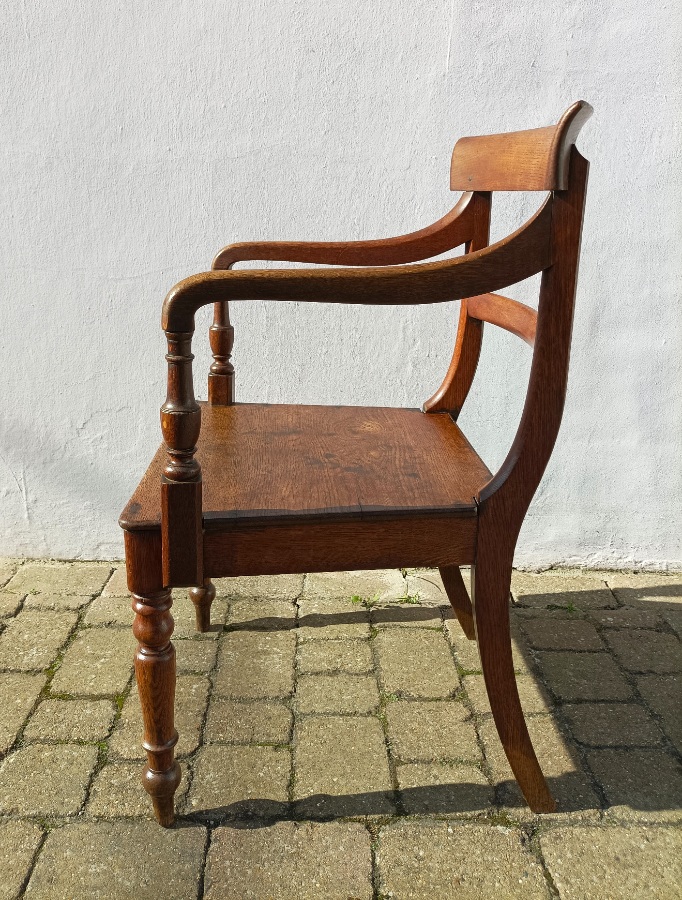 Country Oak Late George III Open Armchair (10).jpg